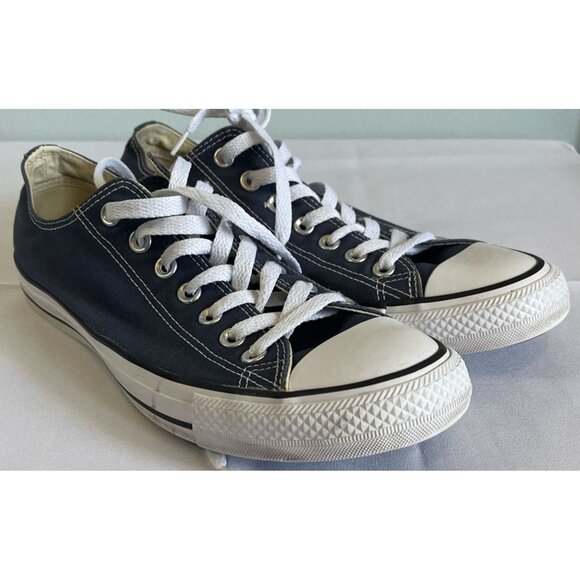 Converse Navy and White Men's Shoes - Picture 2 of 9
